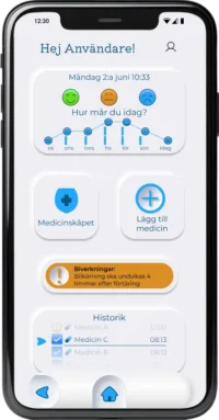 Schoolproject showing medical aid app